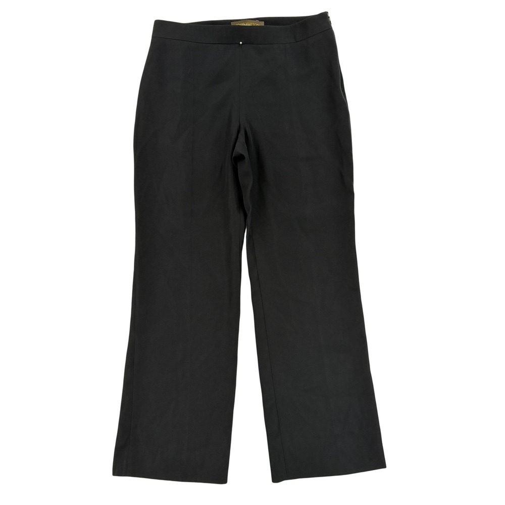 Louis Vuitton Dress Pants Womens‎ 40 Black Straight Leg Polyester Uniform Work